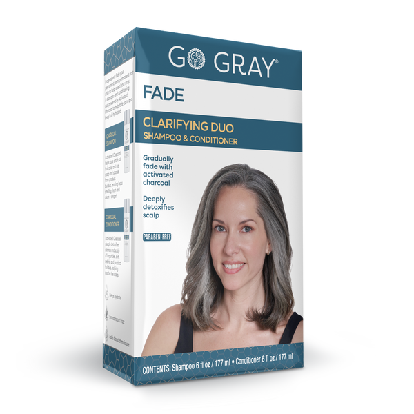 Go Gray Clarifying Shampoo & Conditioner Duo with Activated Charcoal, Detox Hair & Scalp, Fade Hair Color