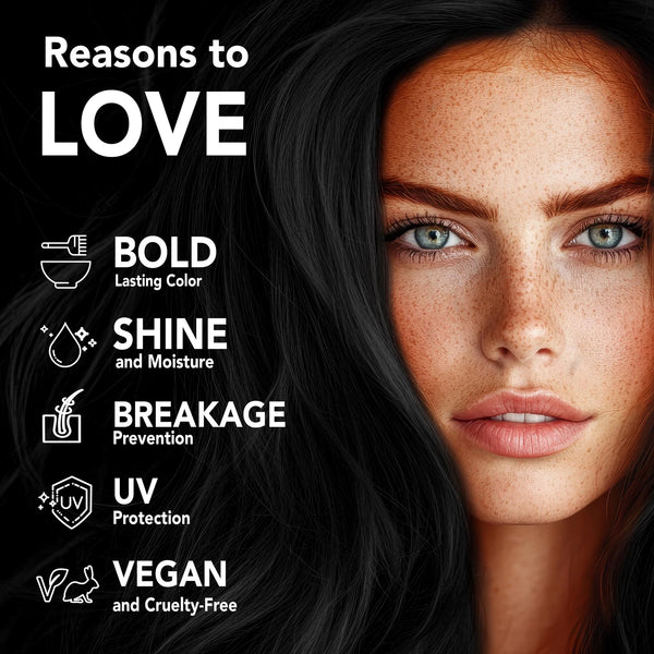 MIDNIGHT, NO BLEACH, SEMI-PERMANENT HAIR COLOR KIT – (ONYX)