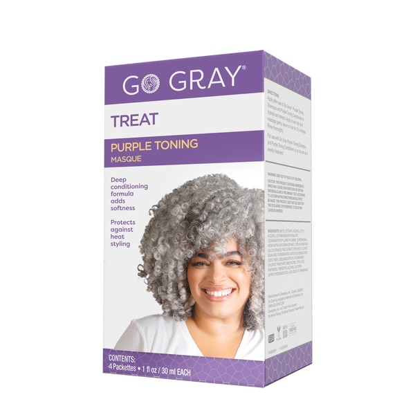 Go Gray Purple Toning Conditioning Treatment Masque, Brightens Gray & Silver Hair