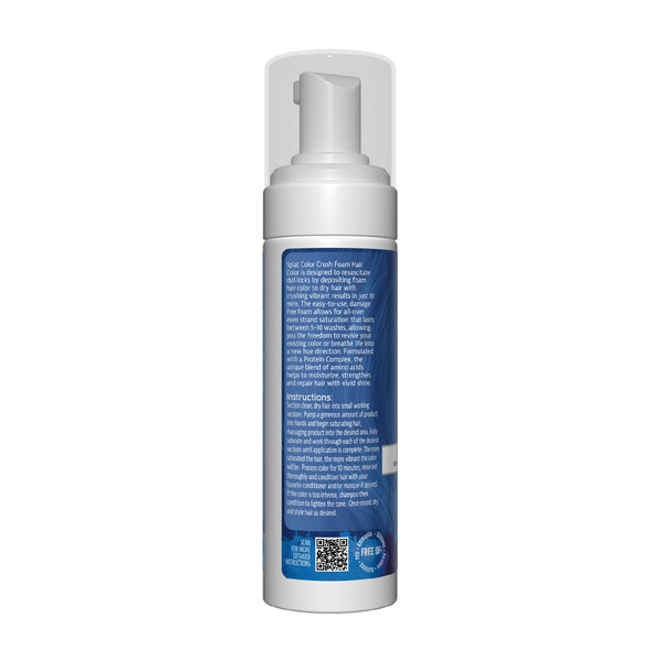 Splat Color Crush - Bold Hair Foam Hair Color - Lasts 5-10 Washes Multiple Applications Per Bottle (Blue)