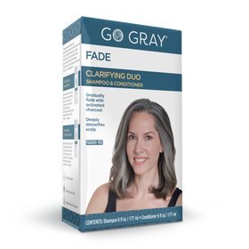 Go Gray Clarifying Shampoo & Conditioner Duo with Activated Charcoal, Detox Hair & Scalp, Fade Hair Color