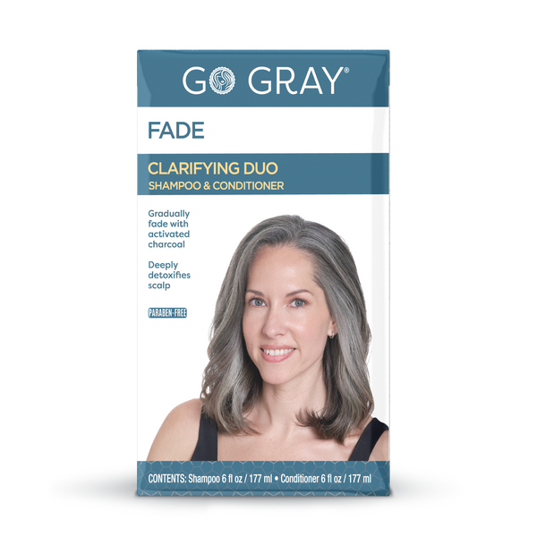 Go Gray Clarifying Shampoo & Conditioner Duo with Activated Charcoal, Detox Hair & Scalp, Fade Hair Color