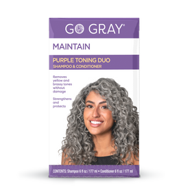 Go Gray Purple Toning Duo, Neutralize Yellow & Brassy Tones, Brightens Gray & Silver Hair