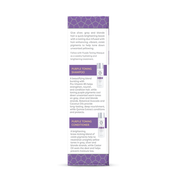 Go Gray Purple Toning Duo, Neutralize Yellow & Brassy Tones, Brightens Gray & Silver Hair