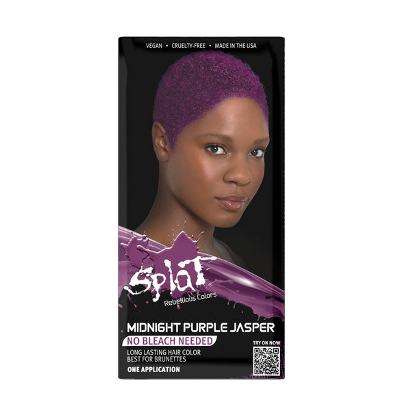 MIDNIGHT, NO BLEACH, SEMI-PERMANENT HAIR COLOR KIT – (PURPLE JASPER)