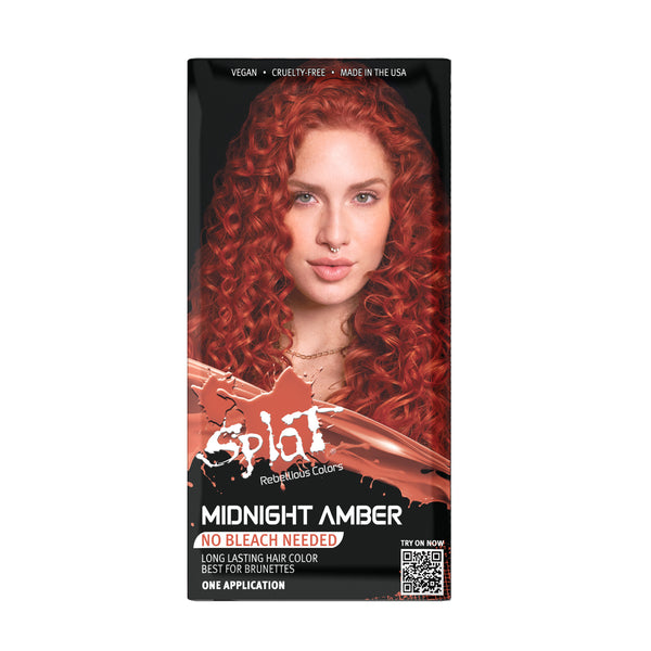 MIDNIGHT, NO BLEACH, SEMI-PERMANENT HAIR COLOR KIT – (AMBER)