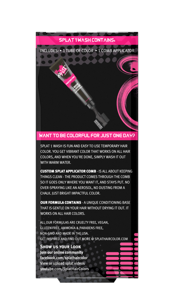 Splat Piercing Pink 1 Wash Temporary Hair Color