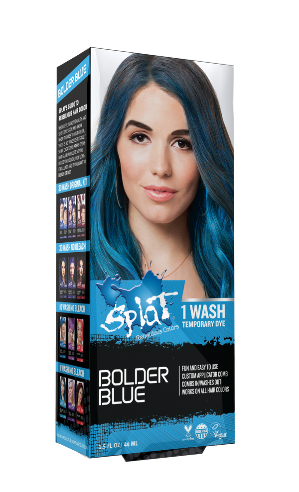 Splat Bolder Blue 1 Wash Temporary Hair Color