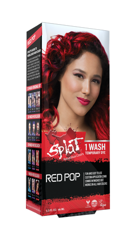 Splat Red Pop 1 Wash Temporary Hair Color