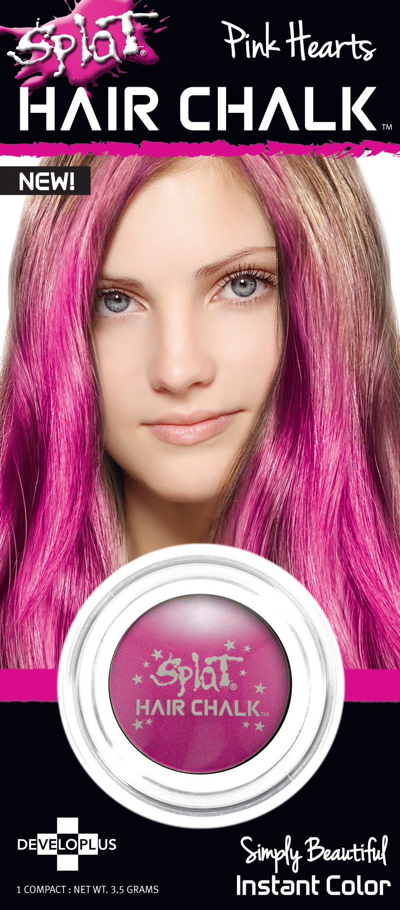 Splat Pink Hearts Hair Chalk | TotallyHairCare